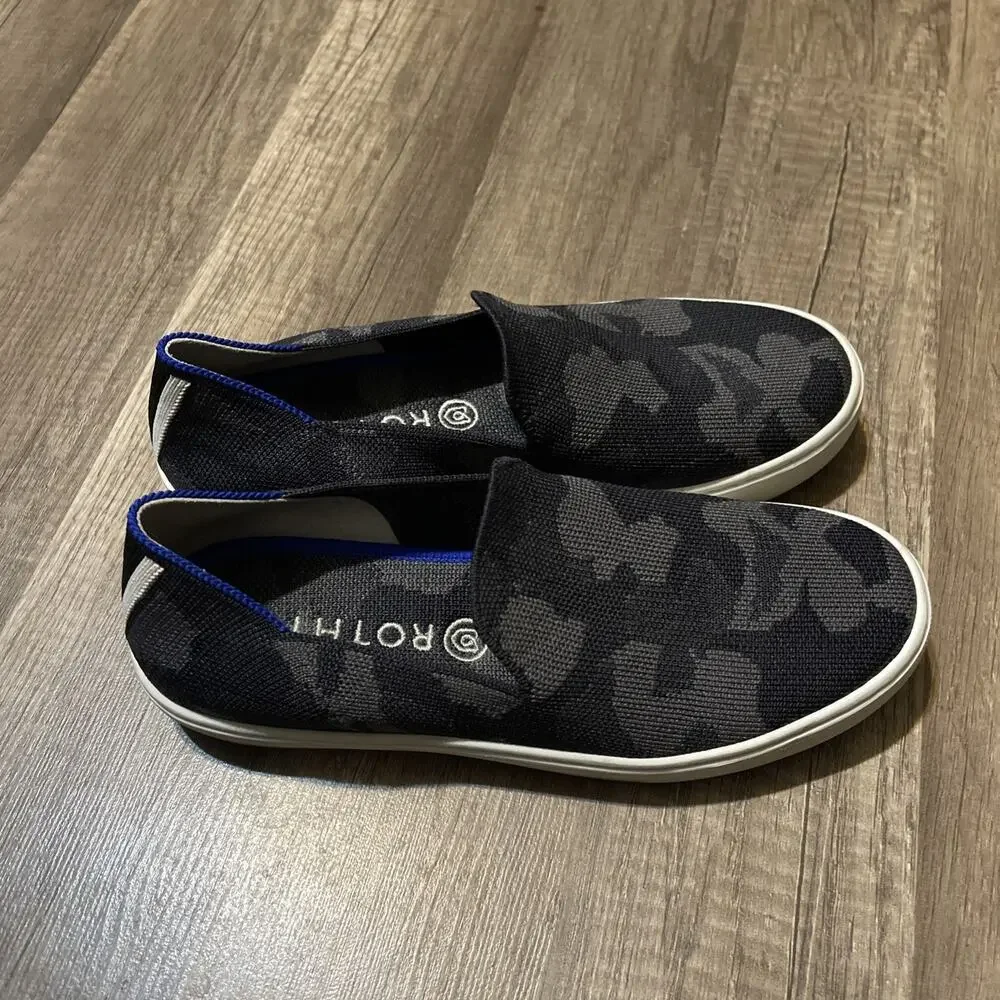 Rothy’s The Original Slip-on Comfort Sneaker Women Size 6.5‎ Gray & Black Camo